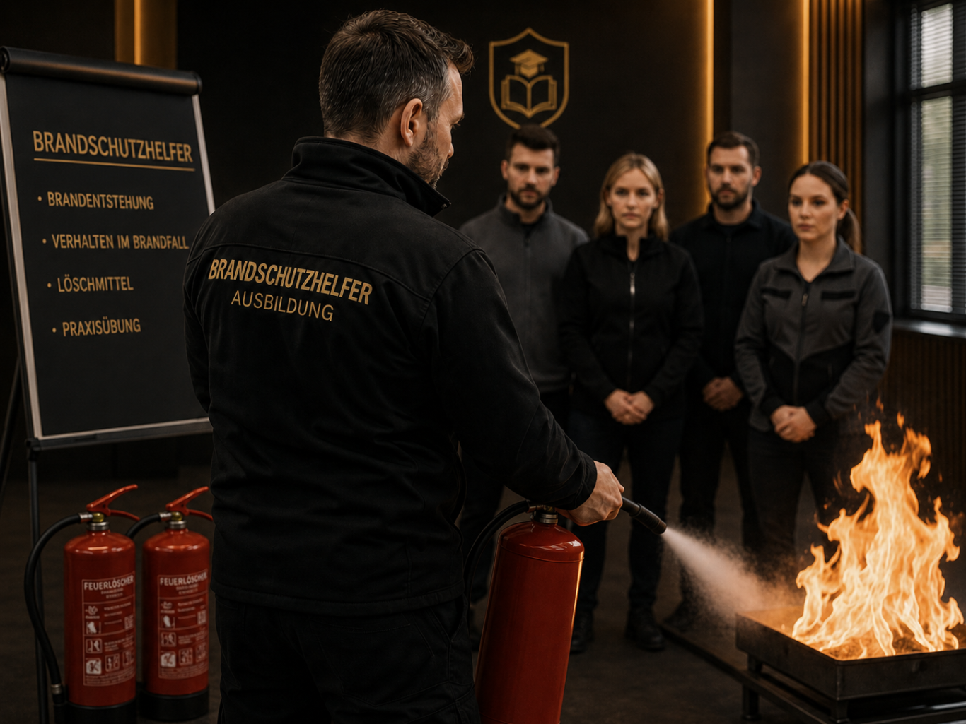 Brandschutzhelfer Ausbildung für Unternehmen und Sicherheitsmitarbeitende Brandschutzhelfer-Ausbildung für Unternehmen, Sicherheitsdienst und Mitarbeitende